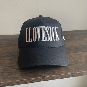 Llovesick SnapBack Logo Hat Black White BRAND NEW